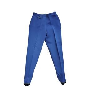 Vintage Bogner Elastiss Royal Blue Wool Blend Stirrup Ski Pants Women's Size XS